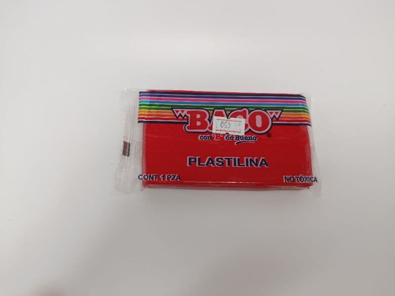 Plasticina roja en bloque Baco