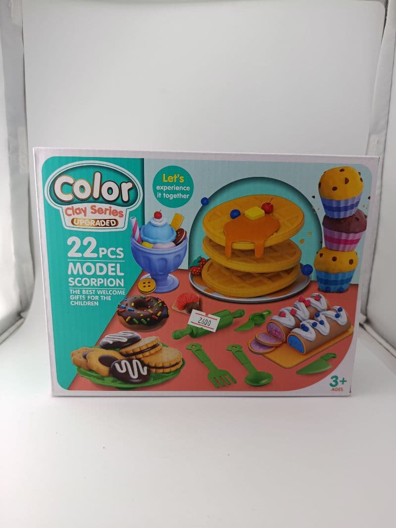 Juego de Plastilina para Cocina de Waffles y Postres (22 Piezas)