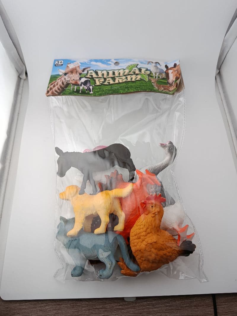 Set de animales de juguete de la granja de 8 piezas