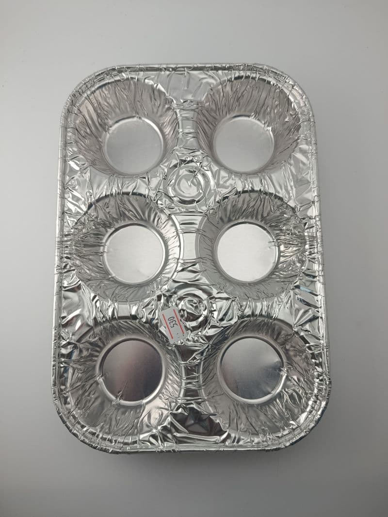 Bandeja de aluminio para 6 cupcakes