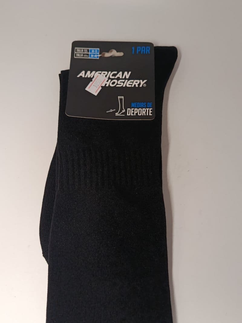 Medias de Deporte y Fútbol American Hosiery para Hombre Talla 10-13 Azul (1 Par)