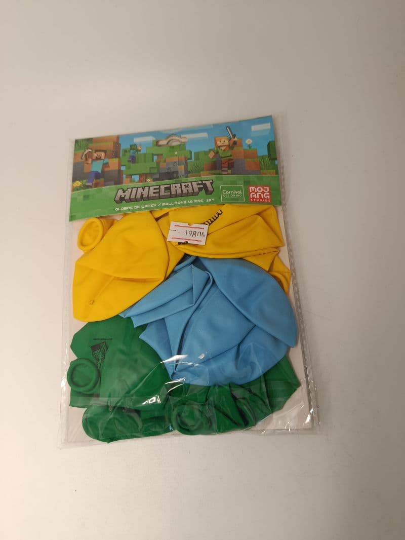 Globos de Látex Minecraft #12 Carnival - Paquete de 15 Unidades