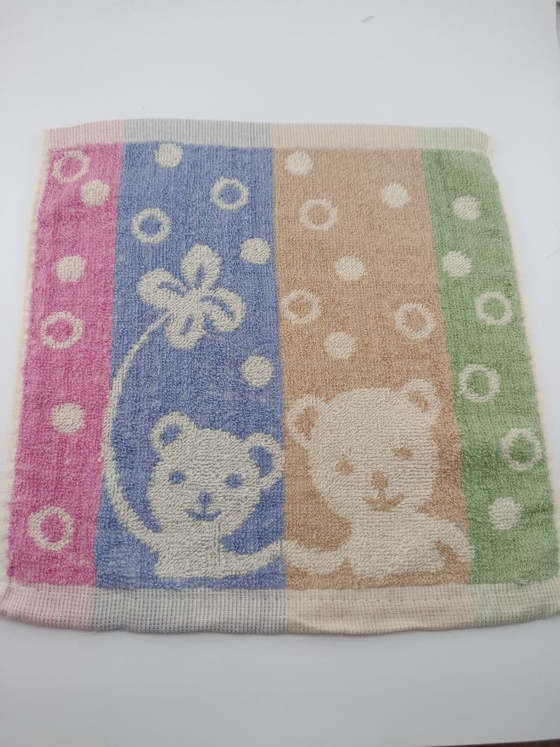 Paño de felpa decorado con ositos 25 x 25 cm