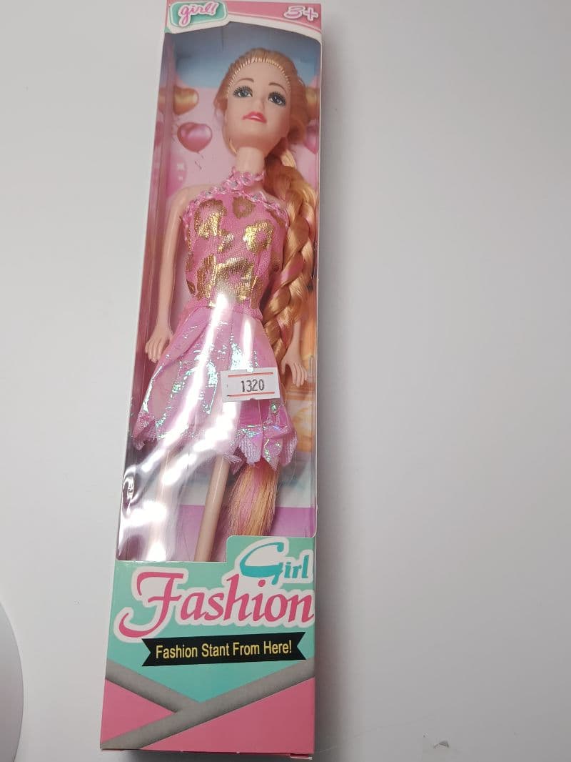 Muñeca de Juguete Fashion Girl con Vestido Rosado