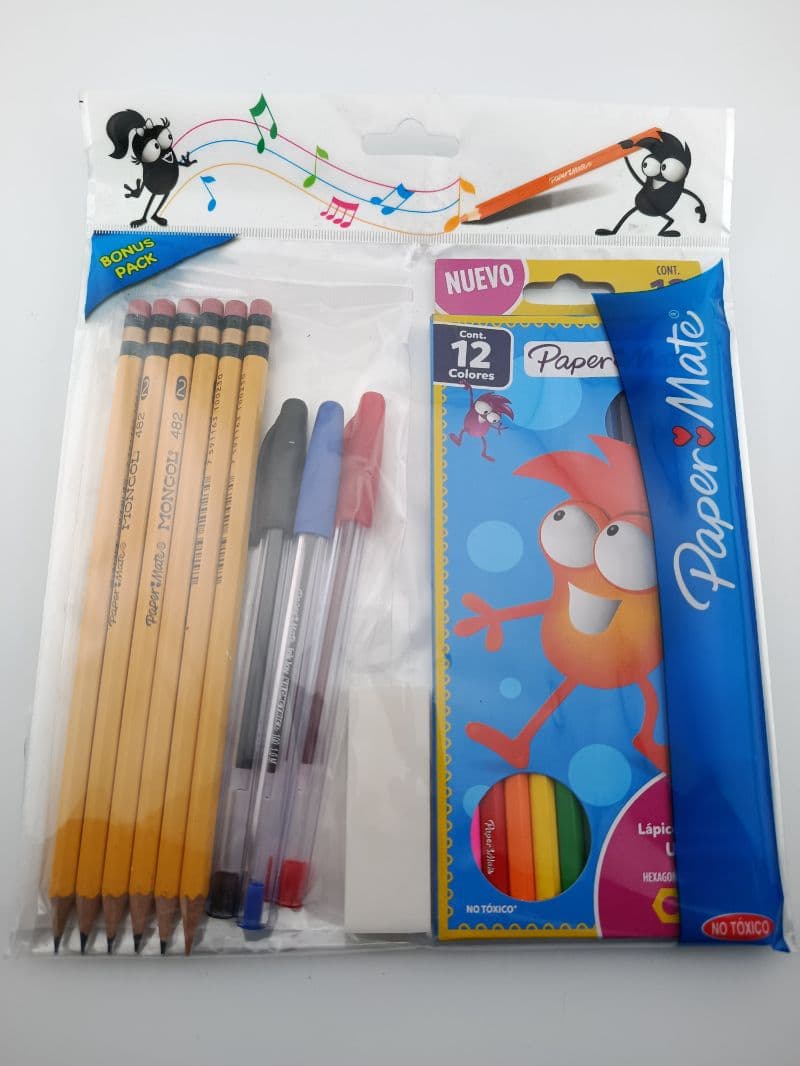 Set escolar Paper Mate: lápices, bolígrafos y lápices de color