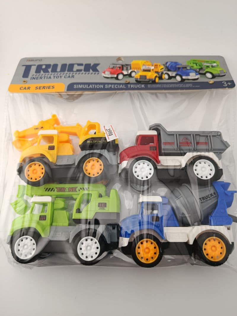Juego de Carritos de Construcción de Juguete (4 Piezas)