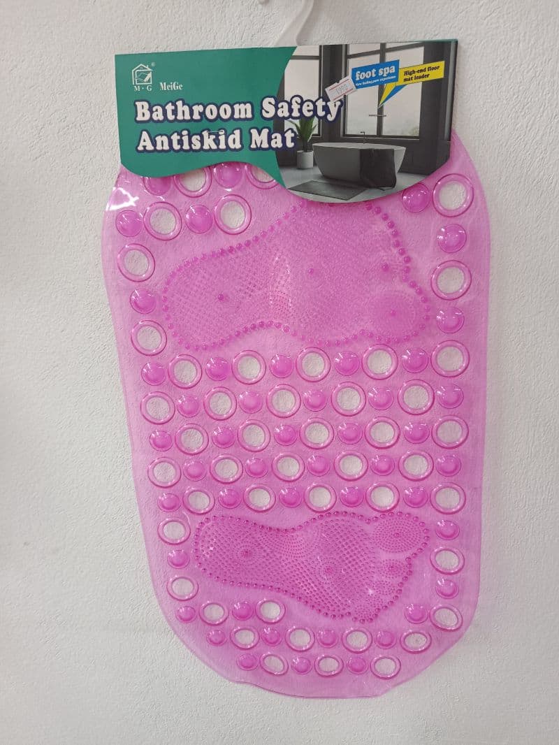 Alfombra de Hule Antideslizante para Baño con Diseño de Pies