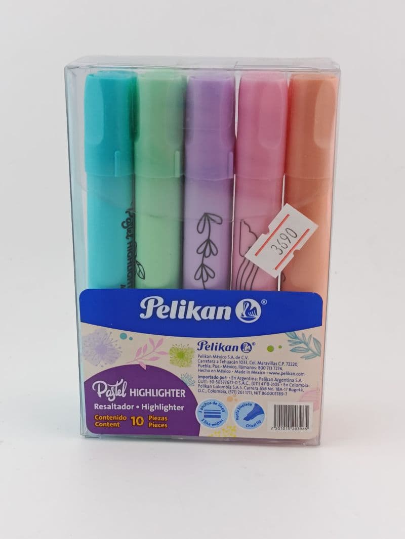 Resaltadores Pelikan pastel — set de 10 unidades