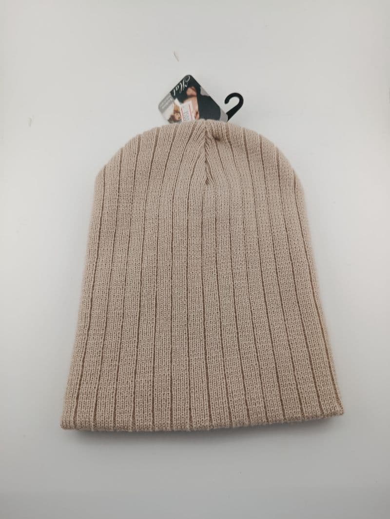 Gorro tejido liso acanalado