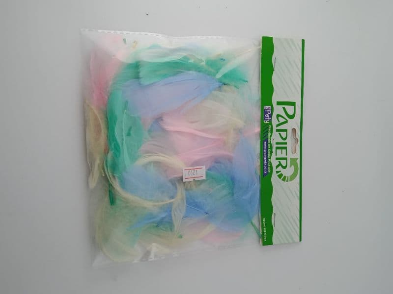 Plumas Decorativas de Colores Pastel Papier 12 g