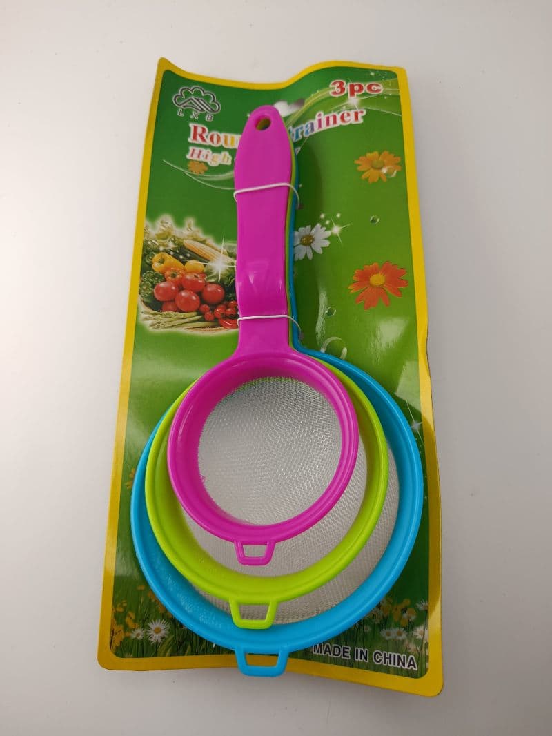 Juego de Coladores de Plástico de 3 Piezas
