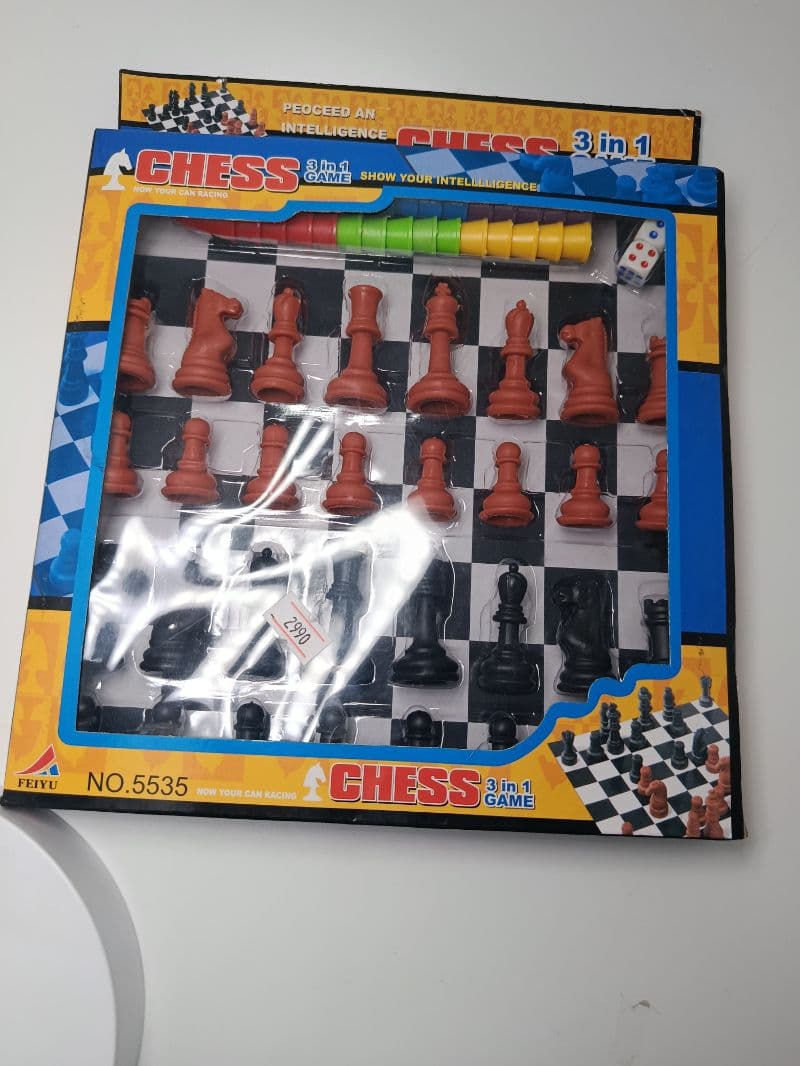 Juego de Mesa 3 en 1 con Ajedrez Feiyu