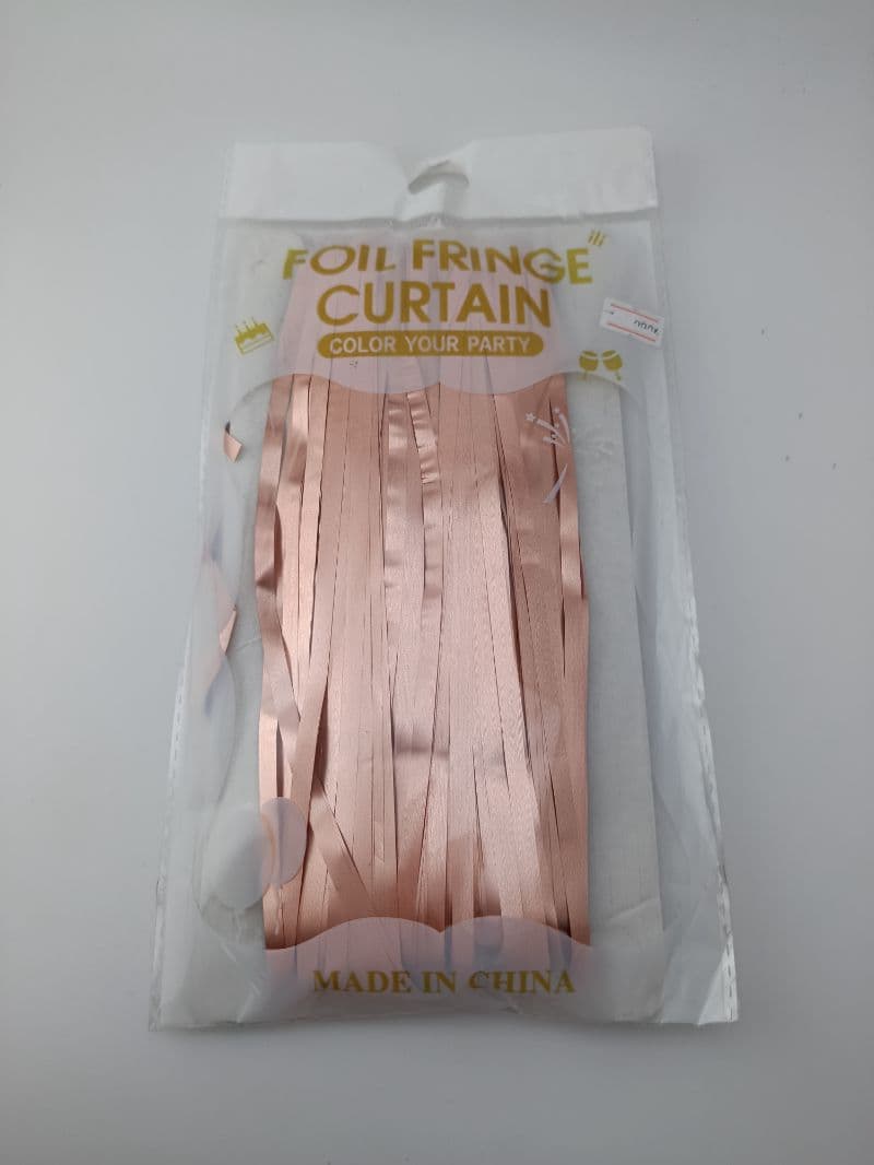 Cortina Satinada Rose Gold para Fiesta