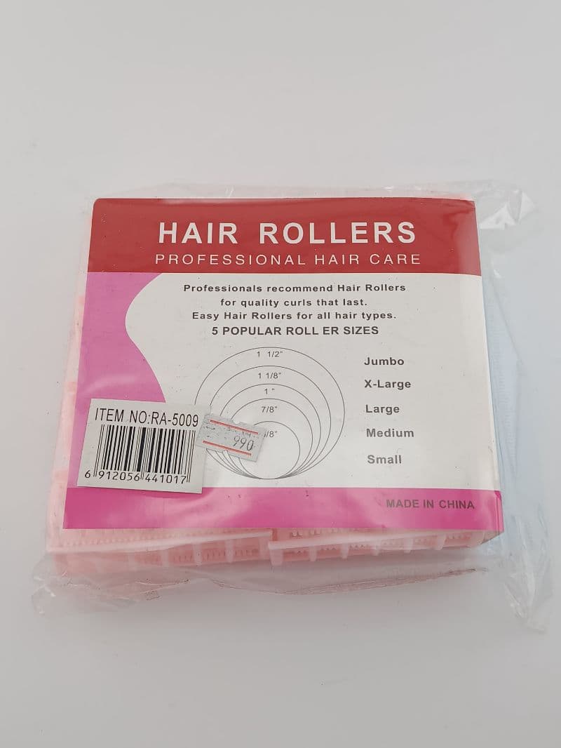 Rulos plásticos para cabello, set de 8 unidades (3 cm)
