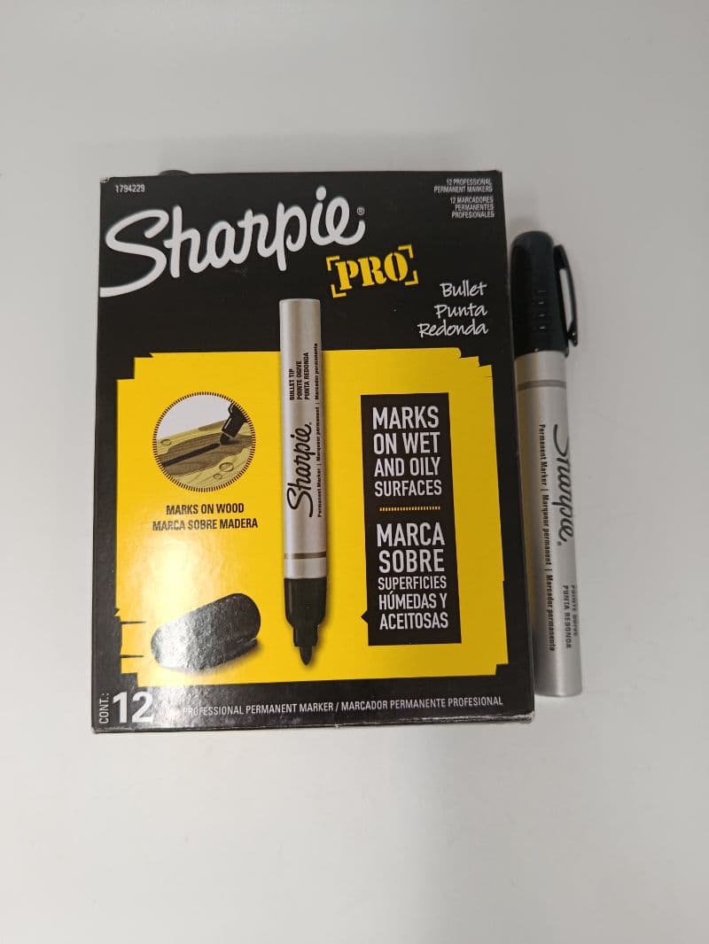 Marcadores Permanentes Sharpie Pro Punta Redonda, Caja de 12 Unidades