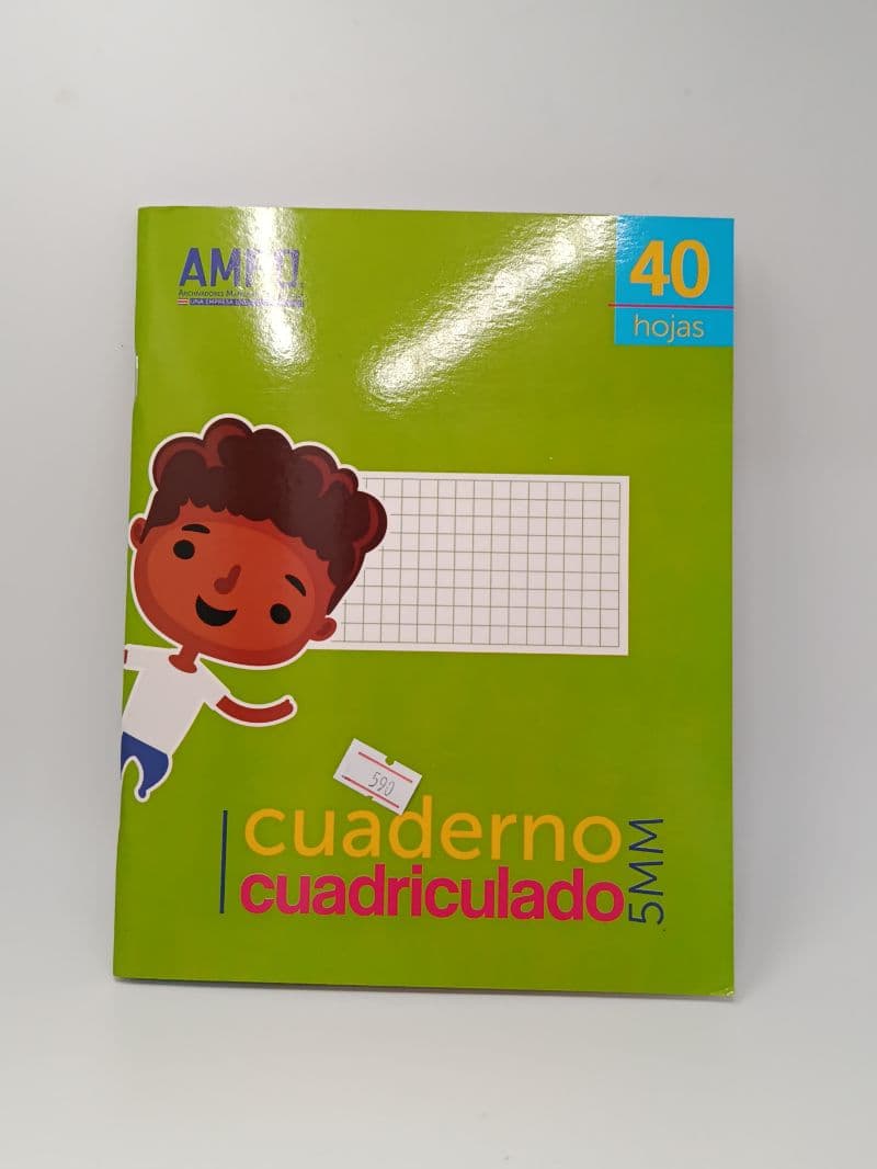 Cuaderno Cuadriculado Ampo Grapado de 40 Hojas