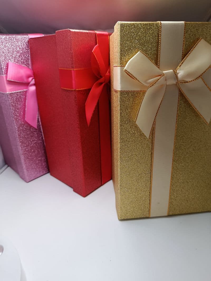 Caja de Regalo de Cartón con Lazo 21 x 14 x 8 cm