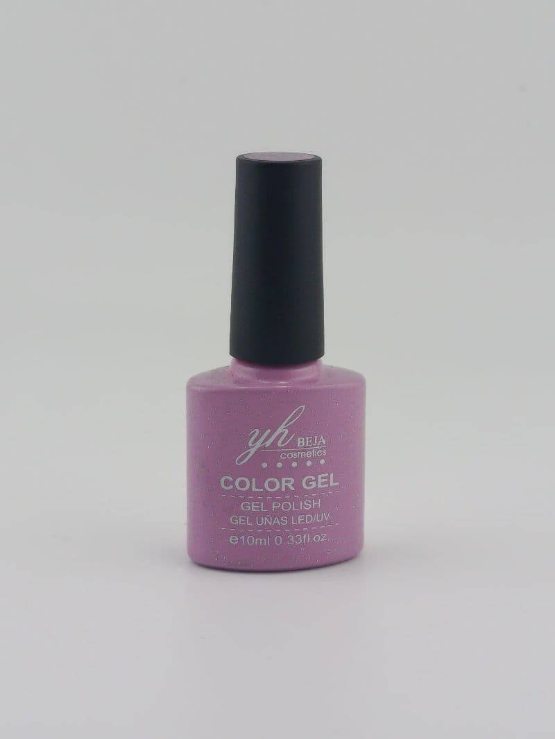 Esmalte gel YH Beja escarchado fucsia, 10 ml, LED/UV