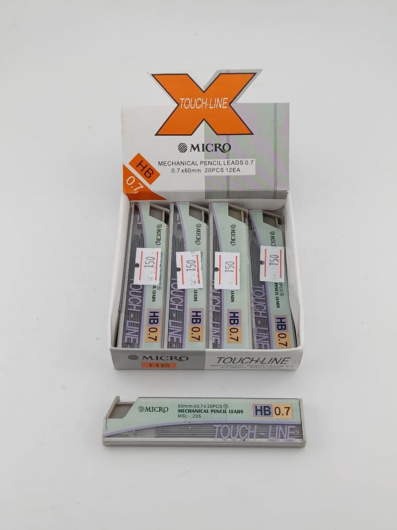 Minas HB 0.7 mm para portaminas — tubo de 20 minas