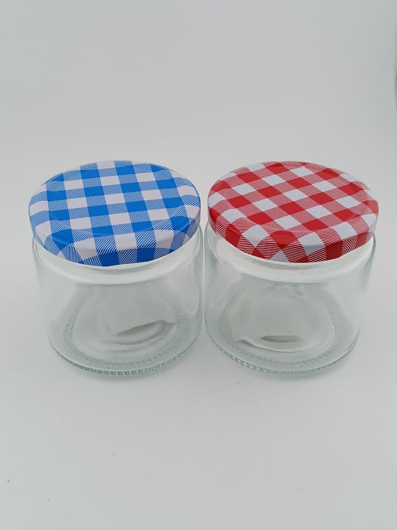 Frasco de vidrio con tapa metálica cuadriculada 100 ml