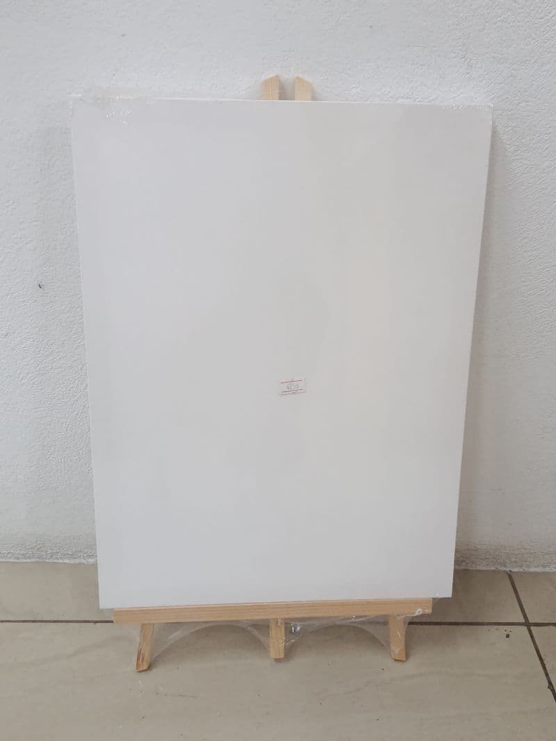 Lienzo blanco 30 x 40 cm con caballete