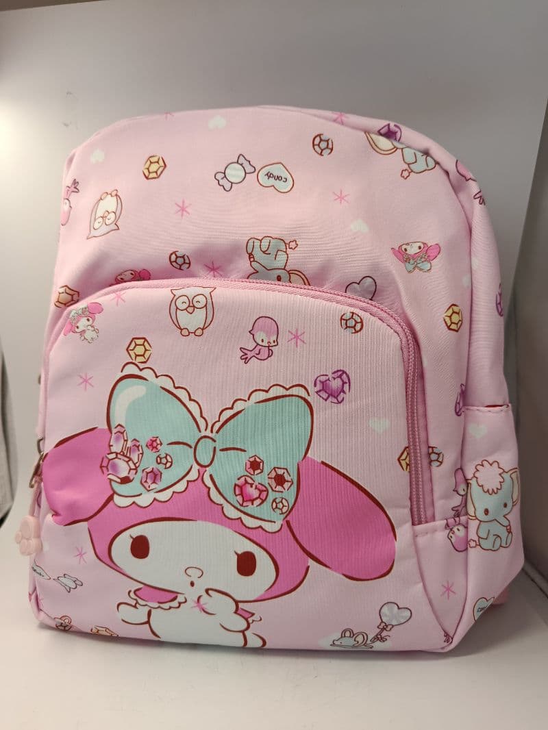 Mochila Escolar Infantil Rosada con Diseño Animado
