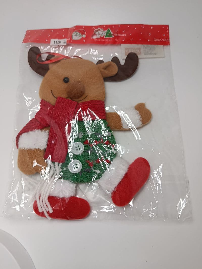 Adorno Navideño Muñeco de Reno Colgante