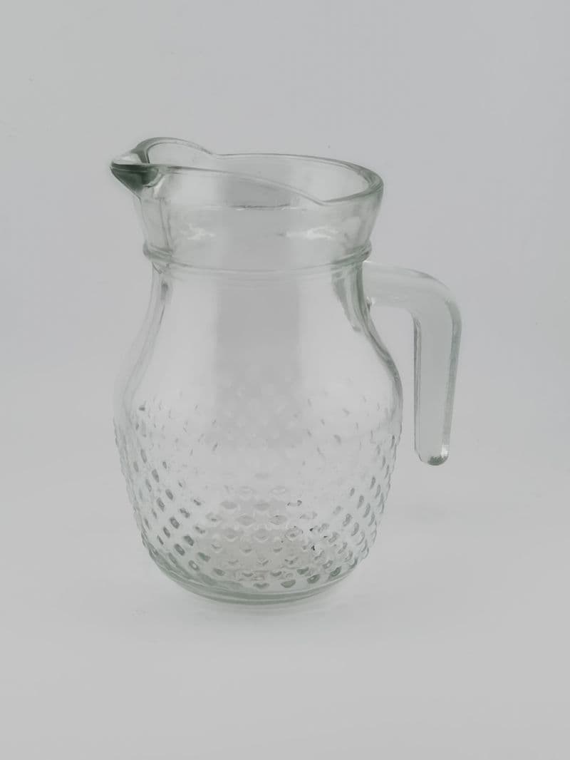 Pichel de vidrio mini 500 ml con textura en relieve