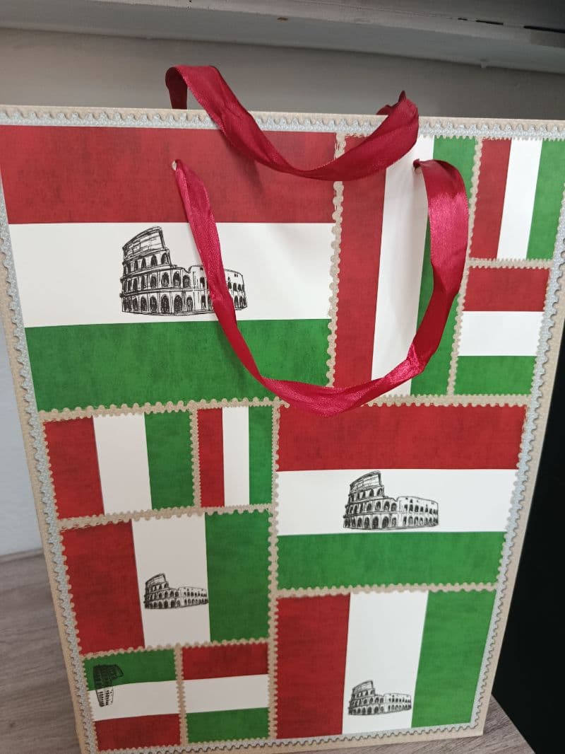 Bolsa de Regalo Diseño Sellos de Italia 30 x 43 cm