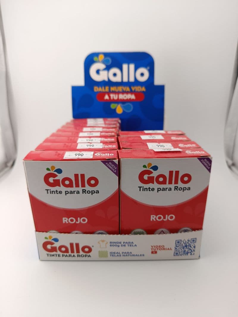 Tinte para Ropa Gallo Color Rojo