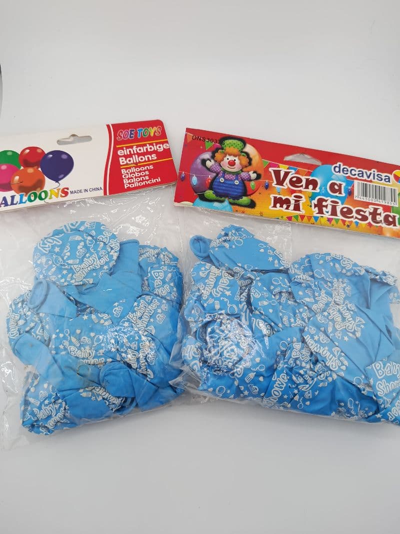 Globos celestes Baby Shower paquete de 25 unidades