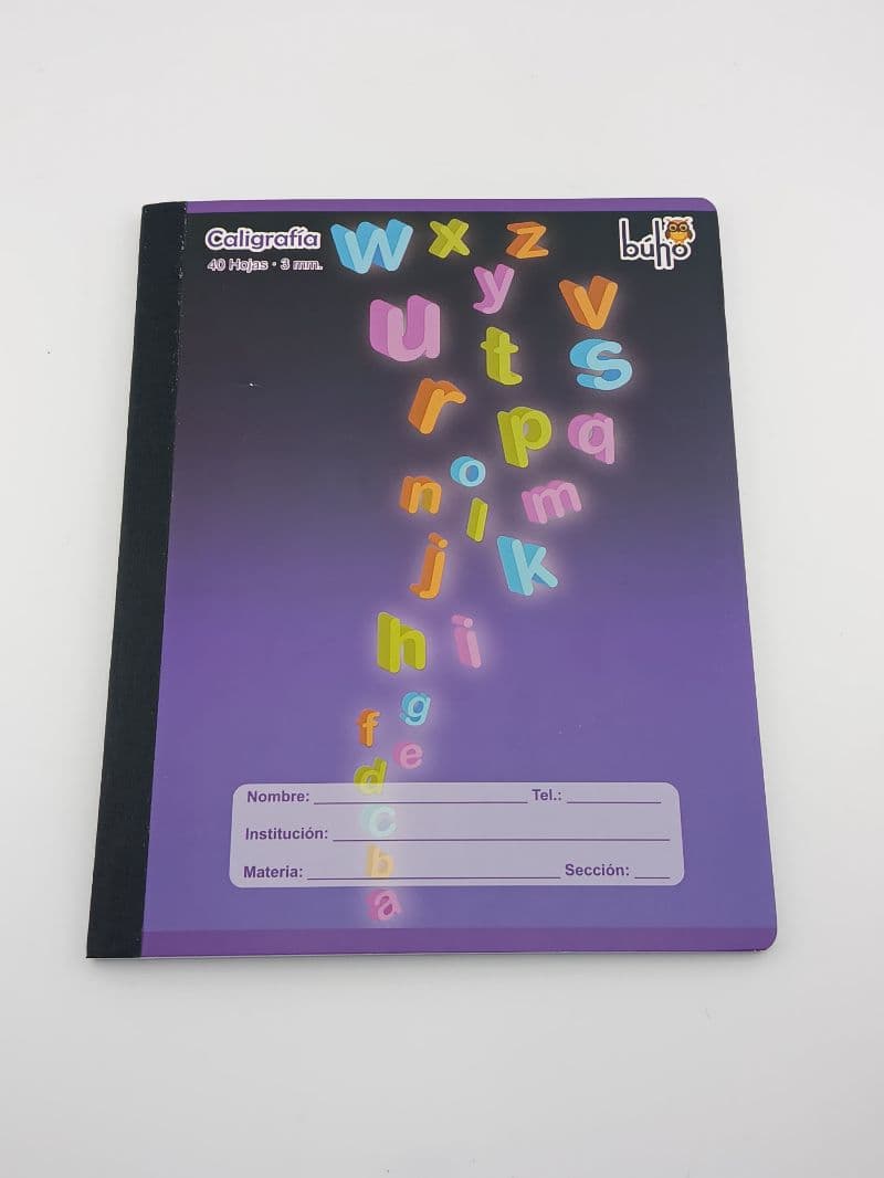 Cuaderno de caligrafía Búho, 40 hojas, rayado 3 mm