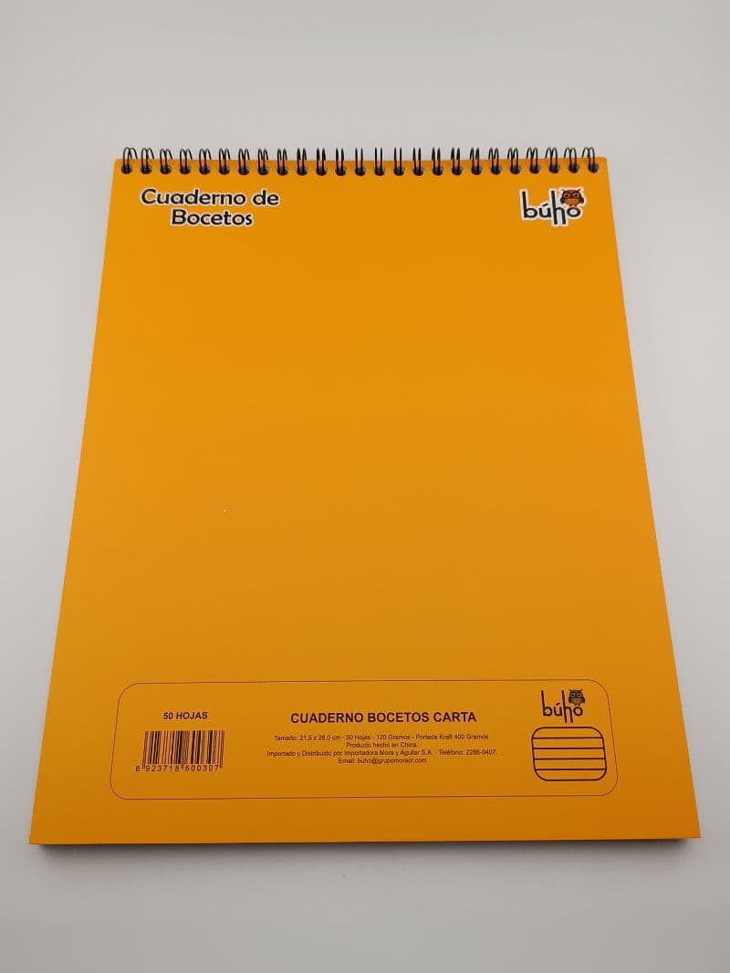 Cuaderno de bocetos Búho carta 50 hojas 120 g