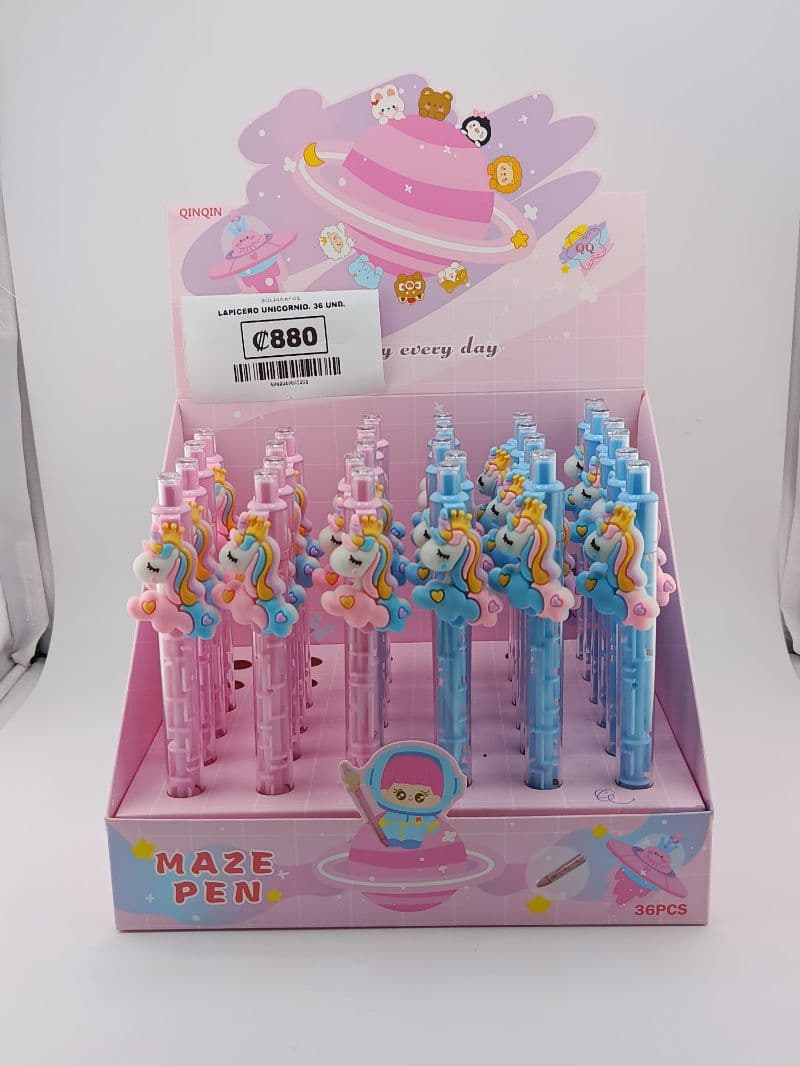 Lapicero con figura de unicornio Maze Pen paquete de 36 unidades
