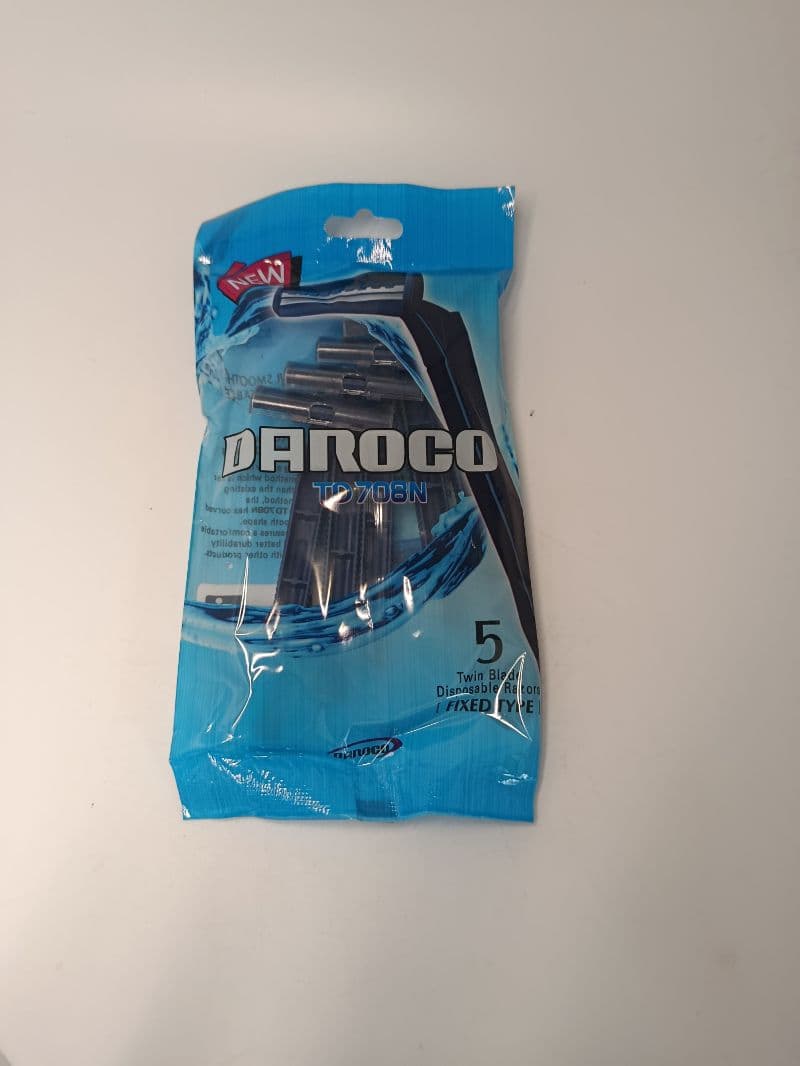 Rasuradoras Desechables Daroco Doble Hoja, Paquete de 5 Unidades