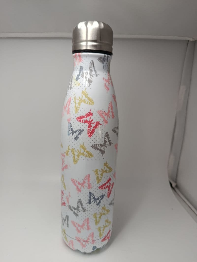 Botella Térmica de 500 ml con Diseño de Mariposas