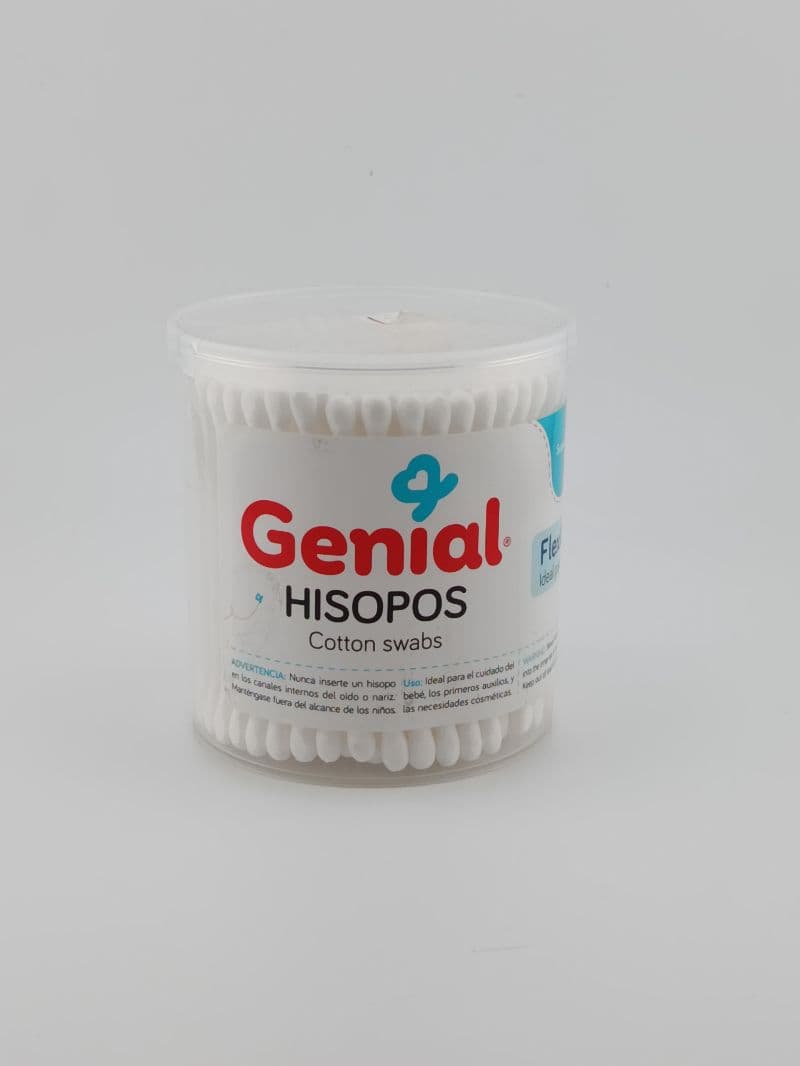 Hisopos de algodón Genial, envase 200 unidades