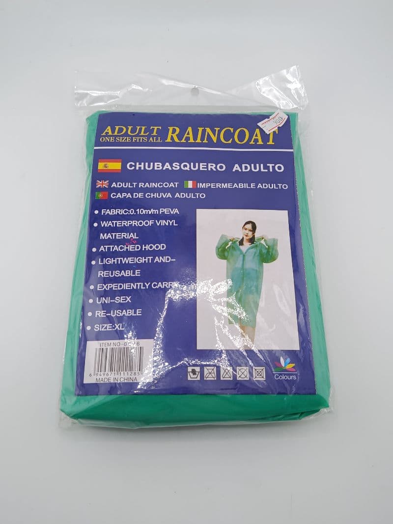 Poncho impermeable para adulto talla única, reutilizable
