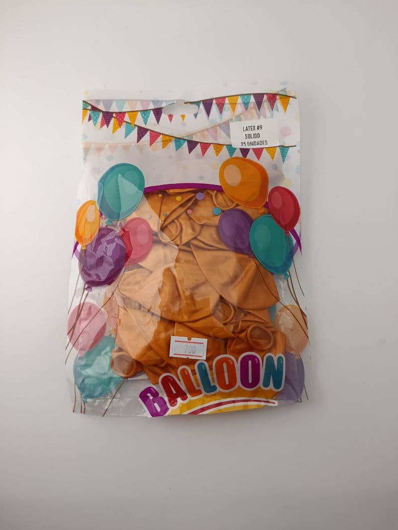 Globos de látex #9 dorados (25 unidades)