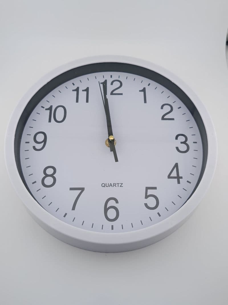 Reloj de pared redondo 25 cm color blanco