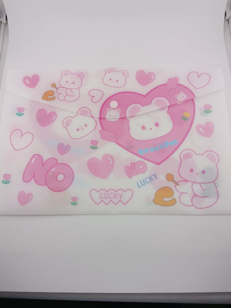 Carpeta plástica con broche diseño Lucky — 33x23cm