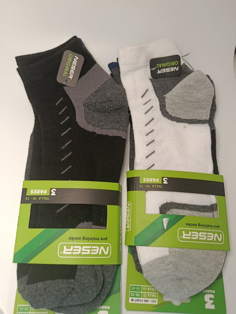 Medias deportivas para hombre Neser corte bajo, talla 10-13 (3 pares)