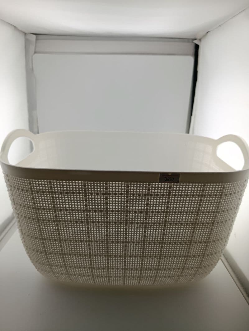 Canasta plástica rectangular con asas 30x18x22 cm