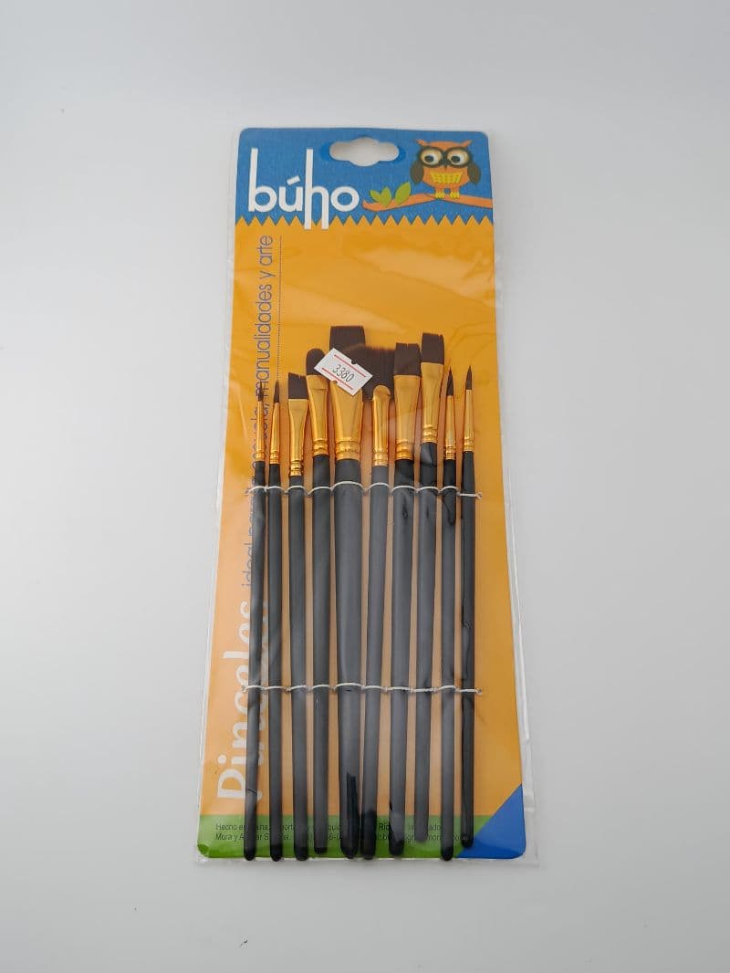 Set de Pinceles Surtidos Búho (10 Unidades)