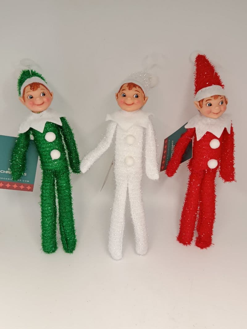 Muñeco elfo navideño de 17 cm