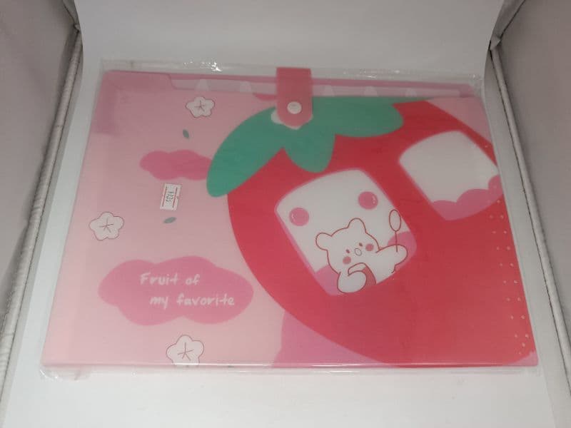 Carpeta Acordeón con Diseño de Fresa 33 x 24 cm