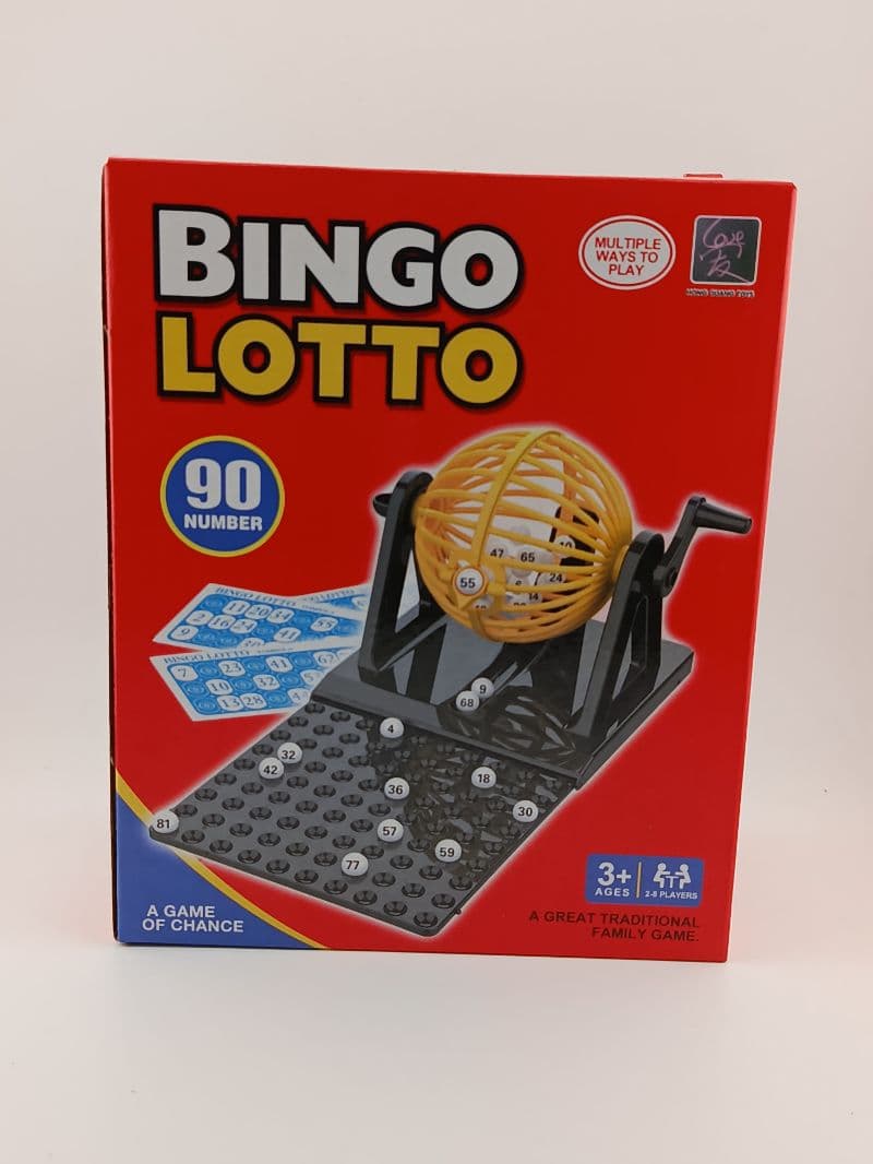Juego de bingo con tómbola giratoria, 90 números