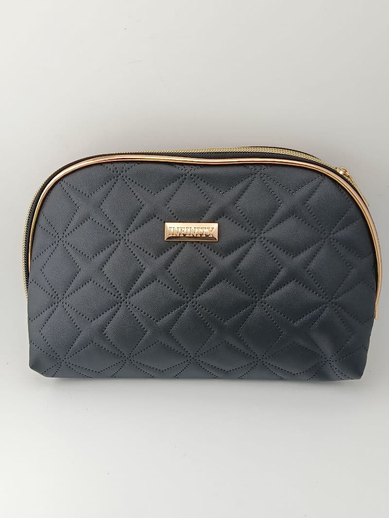 Cosmetiquera de nylon negra Infinity