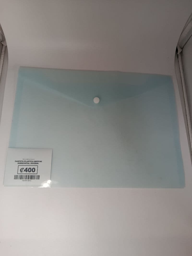 Carpeta plástica con broche horizontal, docena