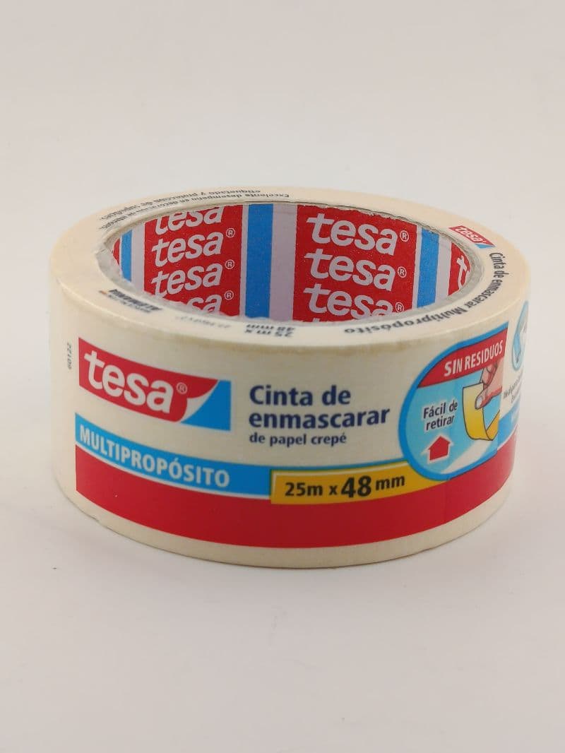 Cinta de enmascarar Tesa Multiproposito papel crepé 25 m x 48 mm